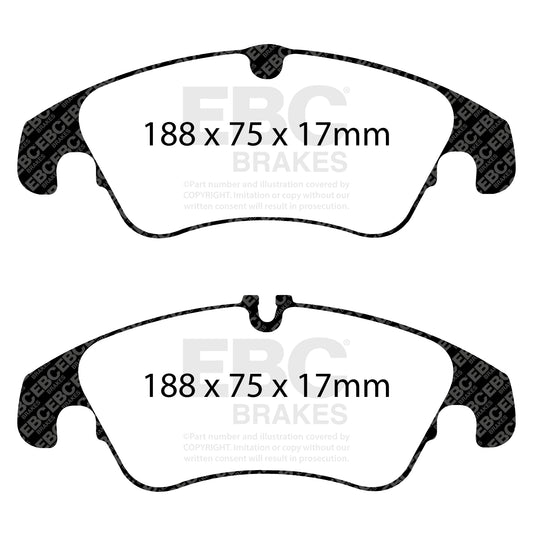 EBC REDSTUFF Front Brake Pad Set Audi 8K0698151 8K0698151B