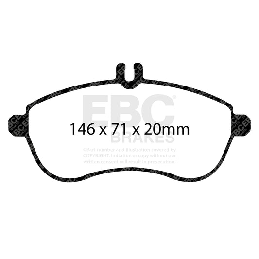 EBC GREENSTUFF Front Brake Pad Set Mercedes-Benz 0054200820