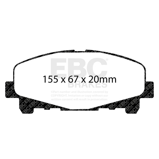 EBC Zestaw klocków hamulcowych ULTIMAX2 przód Honda 191698451 191698451A