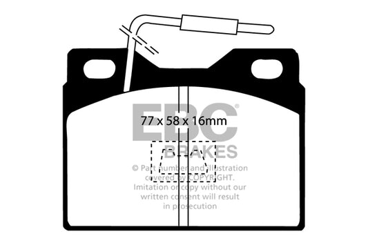 EBC ULTIMAX2 Brake Pad Set front Citroen