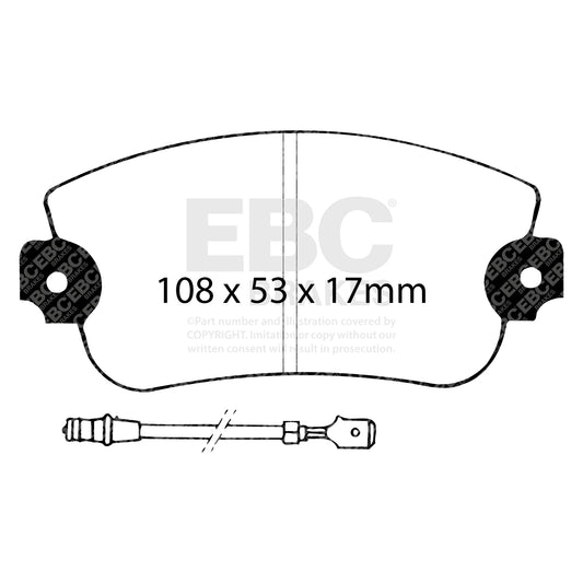 EBC GREENSTUFF Brake Pad Set Front Lancia Seat 5888544