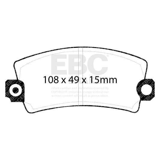EBC GREENSTUFF Brake Pad Set front Alpine Citroen Dacia