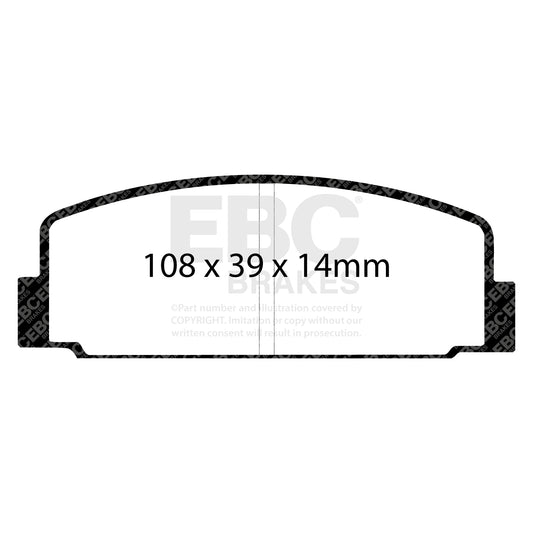 EBC Zestaw klocków hamulcowych ULTIMAX2 tył Mitsubishi MB058917 MB377825