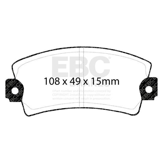 EBC GREENSTUFF Front Brake Pad Set Alfa Romeo Chrysler (UK)