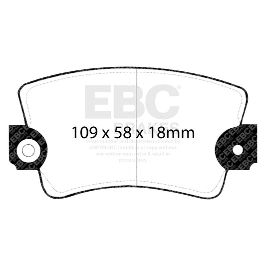 EBC ULTIMAX2 Brake Pad Set front Renault Commercial 7701201534