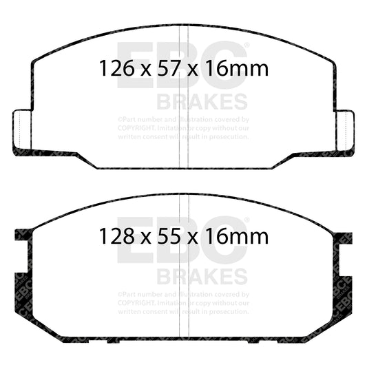 EBC GREENSTUFF Front Brake Pad Set Lotus Toyota 446514190