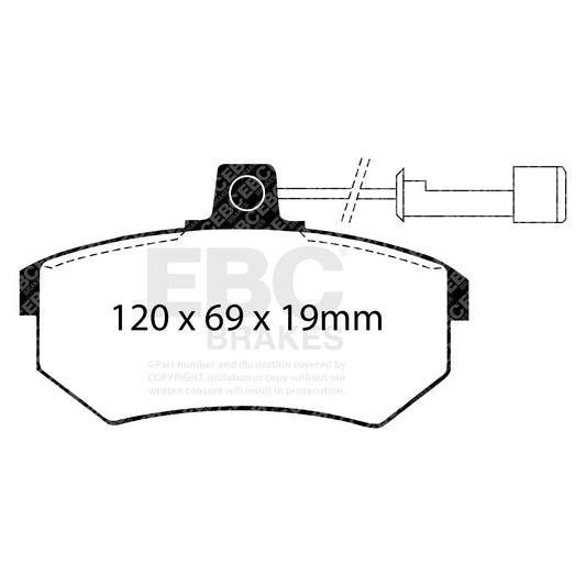 EBC GREENSTUFF Brake Pad Set front Audi 443398151F 8A0698151B