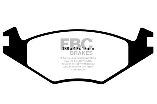EBC Zestaw klocków hamulcowych REDSTUFF Volkswagen