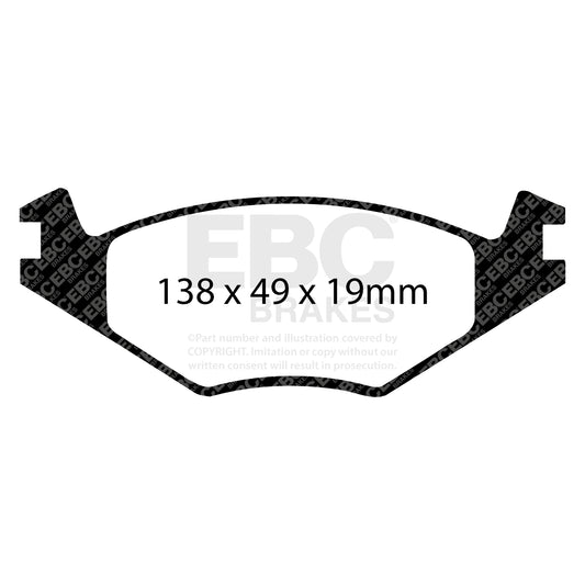 EBC GREENSTUFF Front Brake Pad Set Seat Volkswagen 191698151C
