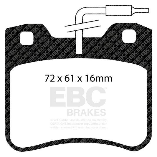 EBC GREENSTUFF Front Brake Pad Set Citroen Peugeot 425128
