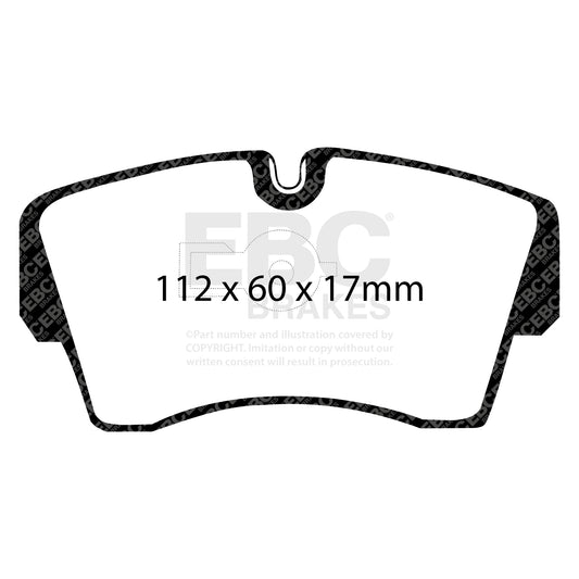 EBC Zestaw klocków hamulcowych ULTIMAX2 przód Bitter Opel Vauxhall 1605612