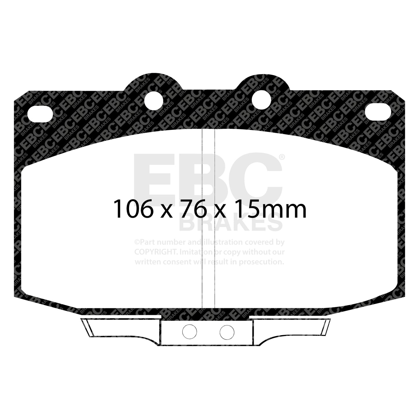 EBC Zestaw klocków hamulcowych REDSTUFF przód Mazda FB3449280D FDZ33328ZA