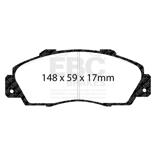 EBC ULTIMAX2 Front Brake Pad Set Honda Rover 45022S1AE20