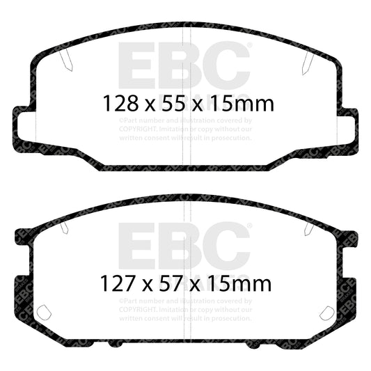 EBC ULTIMAX2 Brake Pad Set front Toyota 04465YZZAK 0449128280