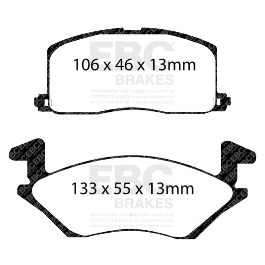EBC ULTIMAX2 Front Brake Pad Set Toyota 0446510070 0449110141