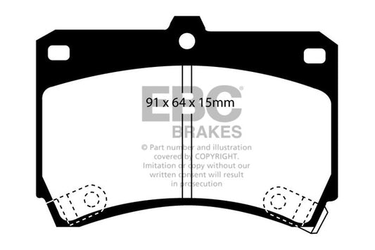 EBC REDSTUFF Brake Pad Set Ford Mazda Mercury
