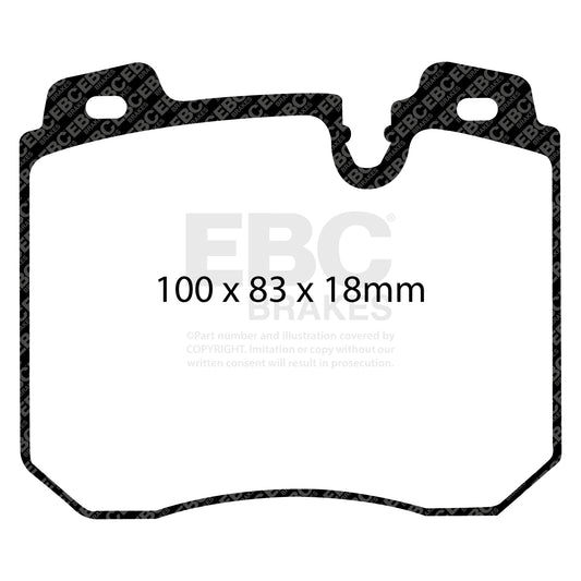 EBC Zestaw klocków hamulcowych GREENSTUFF przód BMW 34111160710