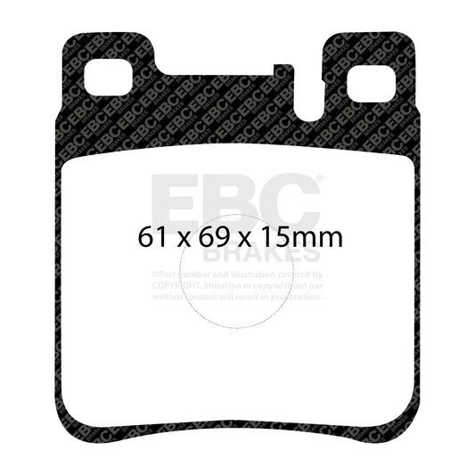 EBC Zestaw klocków hamulcowych GREENSTUFF tył Mercedes-Benz 0024200520