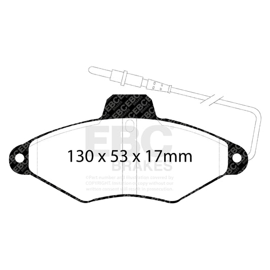 EBC ULTIMAX2 Front Brake Pad Set Citroen 95667786