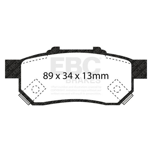 EBC ULTIMAX2 Rear Brake Pad Set Honda
