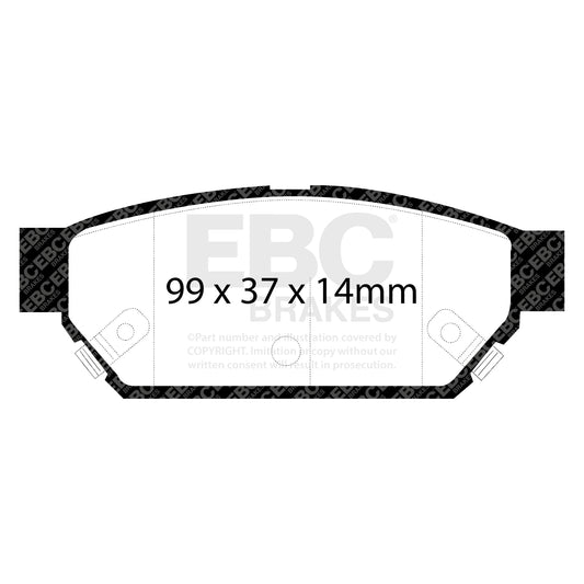 EBC ULTIMAX2 Rear Brake Pad Set Mitsubishi