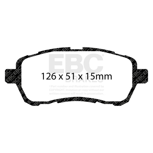 EBC GREENSTUFF Brake Pad Set front Mazda Suzuki DFY13328ZA