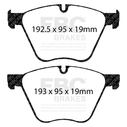 EBC REDSTUFF Front Brake Pad Set BMW 34116783554 34116791527