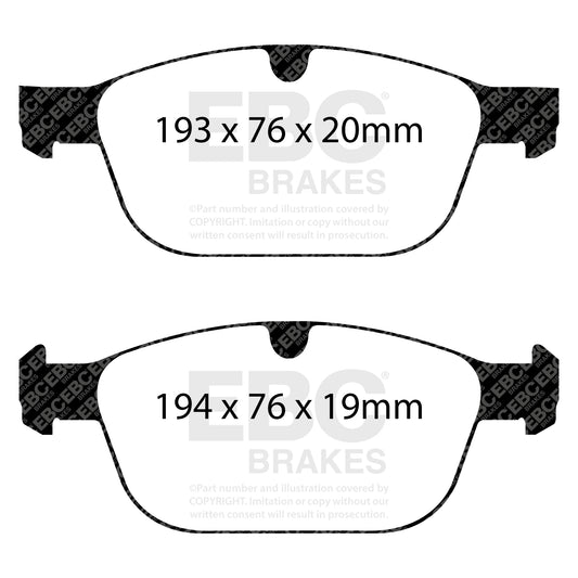 EBC ULTIMAX2 Front Brake Pad Set Volvo 30793943 31277334