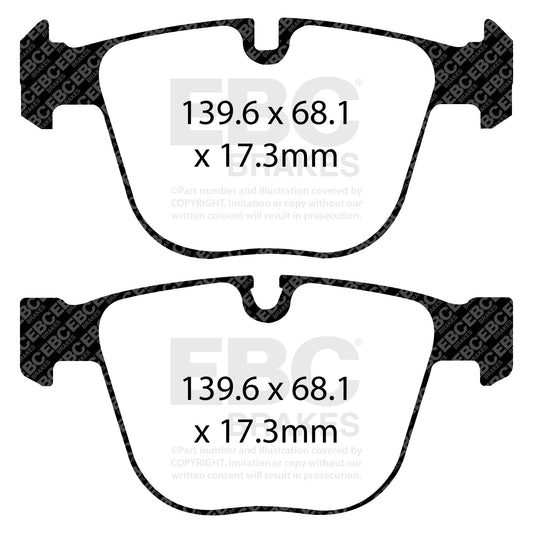 EBC Zestaw klocków hamulcowych BLUESTUFF NDX tył BMW (Alpina) BMW