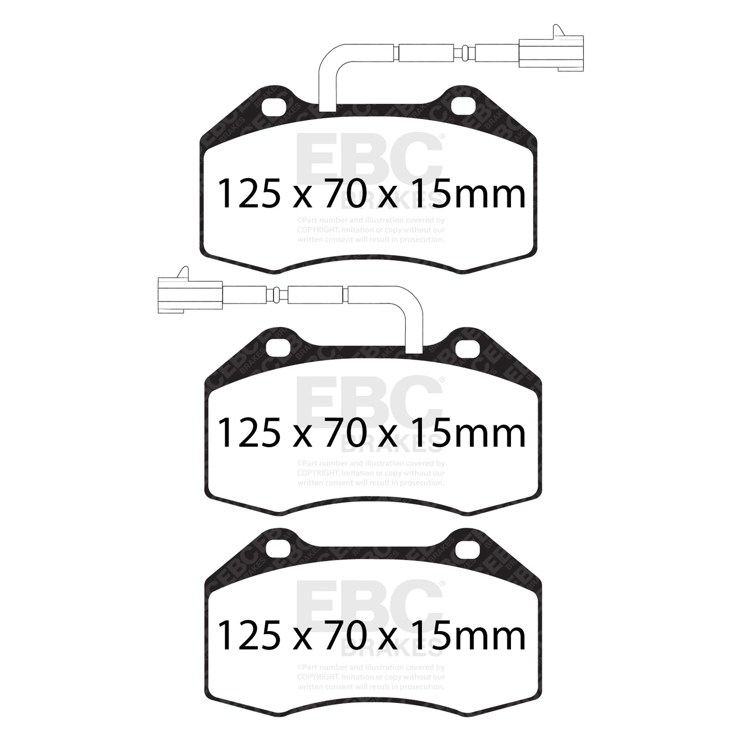EBC GREENSTUFF Brake Pad Set front Abarth Alfa Romeo Fiat