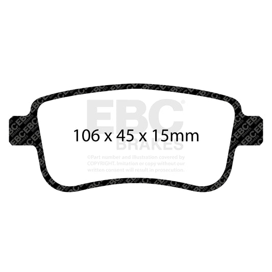 EBC ULTIMAX2 Rear Brake Pad Set Renault 440603734R