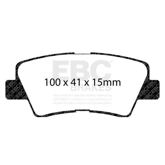 EBC Zestaw klocków hamulcowych GREENSTUFF tył Hyundai Kia 58302-2KA10