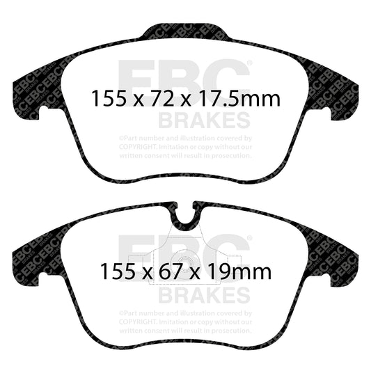 EBC ULTIMAX2 Front Brake Pad Set Citroen Peugeot 425403 425424