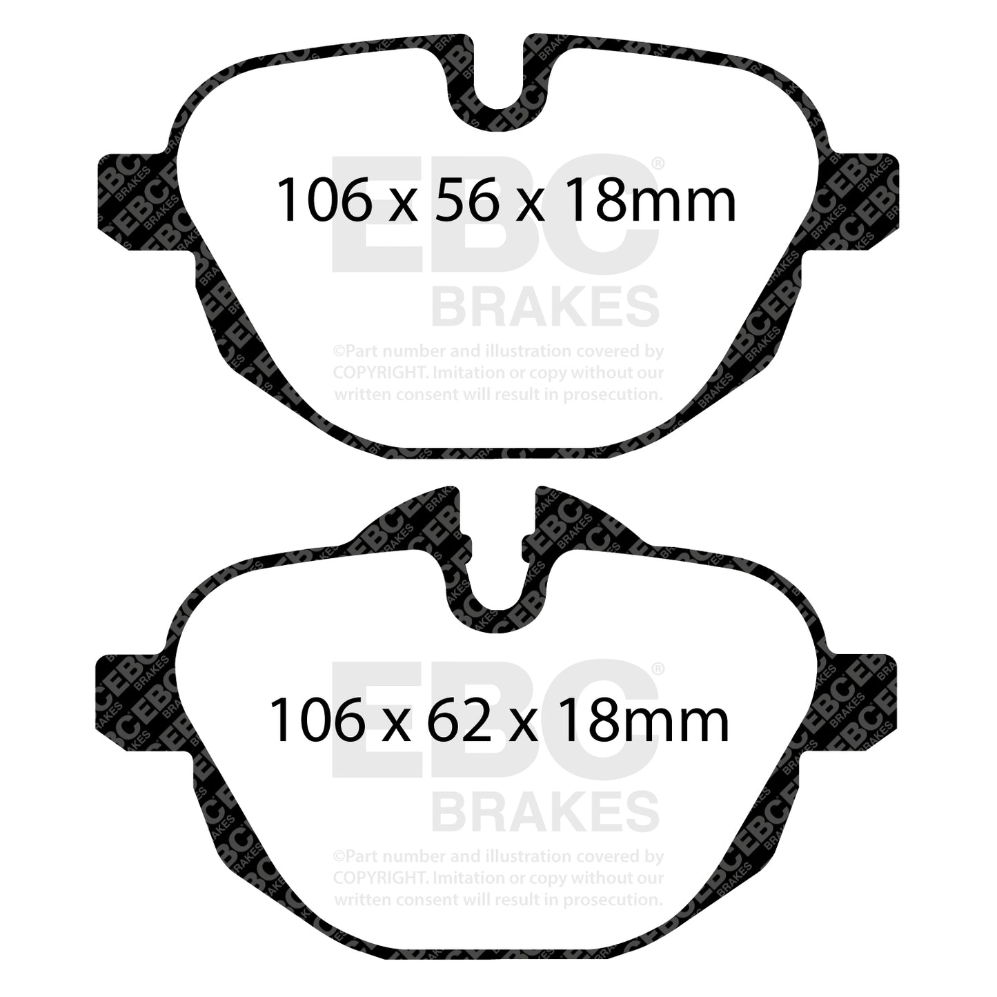 EBC REDSTUFF Brake Pad Set Rear BMW 34212788284 34216788284