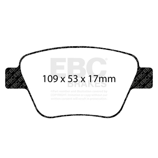EBC ULTIMAX2 Brake Pad Set Rear Audi Seat Skoda