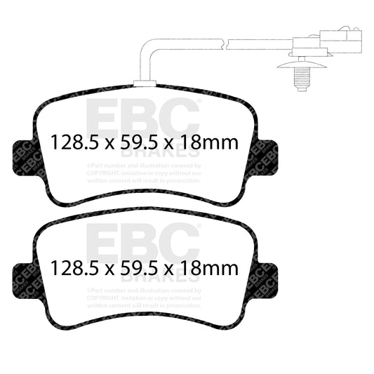 EBC ULTIMAX2 Brake Pad Set rear Ineos Nissan Commercial Opel
