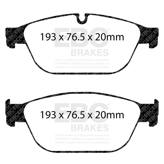 EBC ULTIMAX2 Front Brake Pad Set Audi 4H0698151E