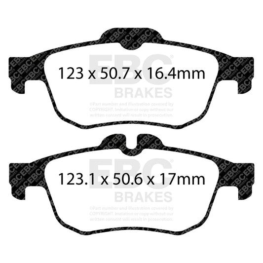 EBC ULTIMAX2 Brake Pad Set rear Renault 440602154R