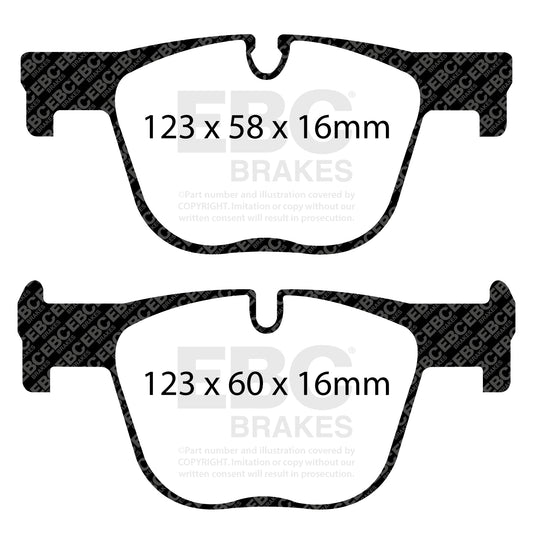 EBC GREENSTUFF Brake Pad Set Rear BMW 34206799813