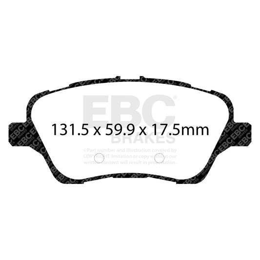 EBC GREENSTUFF Front Brake Pad Set Ariel Ford 1785193
