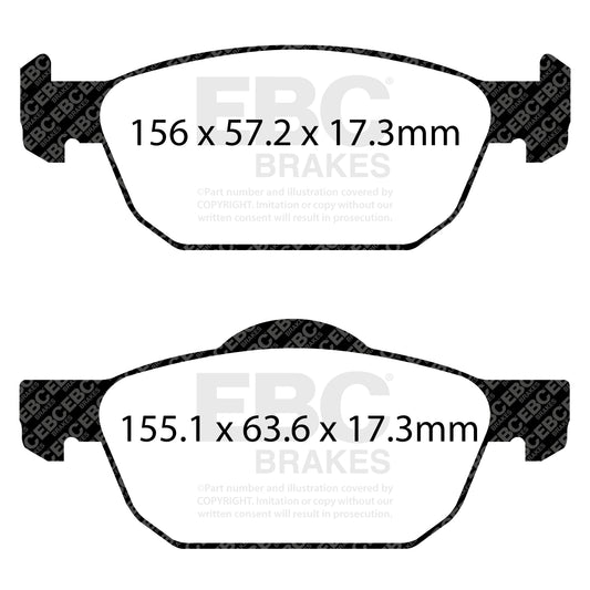 EBC GREENSTUFF Front Brake Pad Set Honda 45022-TV0-E02