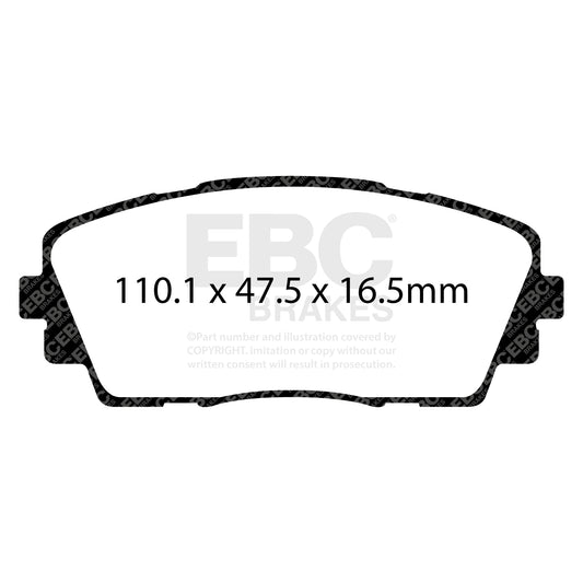 EBC Zestaw klocków hamulcowych ULTIMAX2 przód Kia 58101-1YA00 58101-1YA30