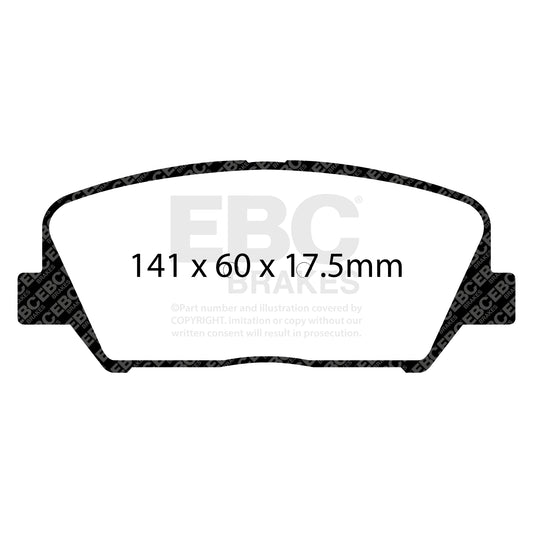EBC Zestaw klocków hamulcowych ULTIMAX2 przód Hyundai Kia 58101-2VA20