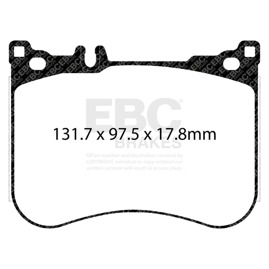 EBC REDSTUFF Front Brake Pad Set Mercedes-Benz 0064205020