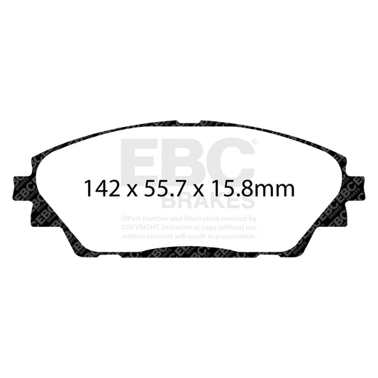 EBC Zestaw klocków hamulcowych ULTIMAX2 przód Mazda BHY13328ZA
