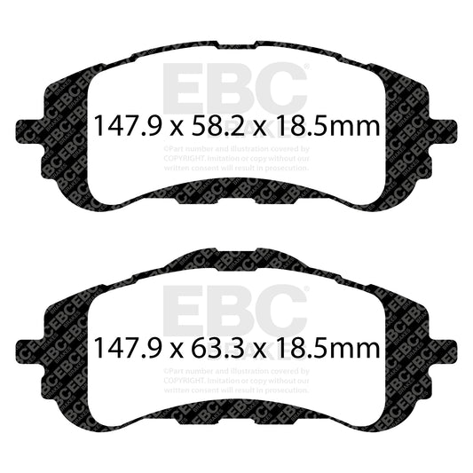 EBC Zestaw klocków hamulcowych ULTIMAX2 przód Citroen Commercial Fiat Opel