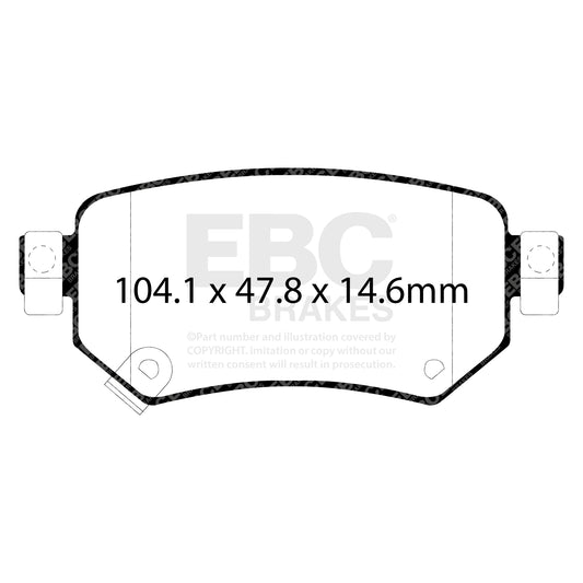EBC ULTIMAX2 Brake Pad Set rear Mazda GMY0-26-43ZA GMY0-26-43ZB