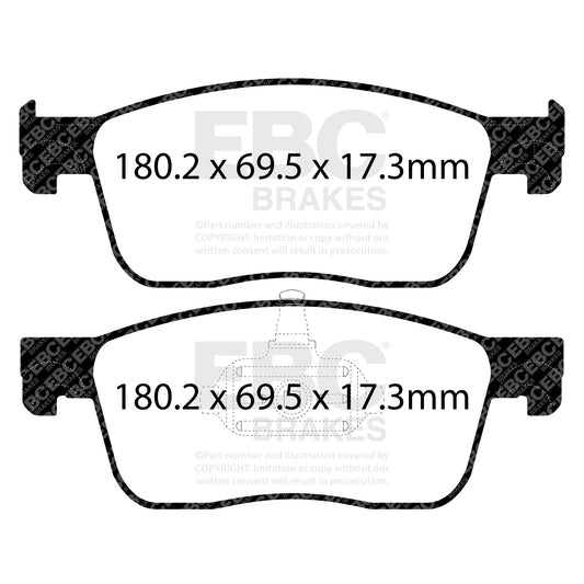 EBC ULTIMAX2 Front Brake Pad Set Citroen Commercial