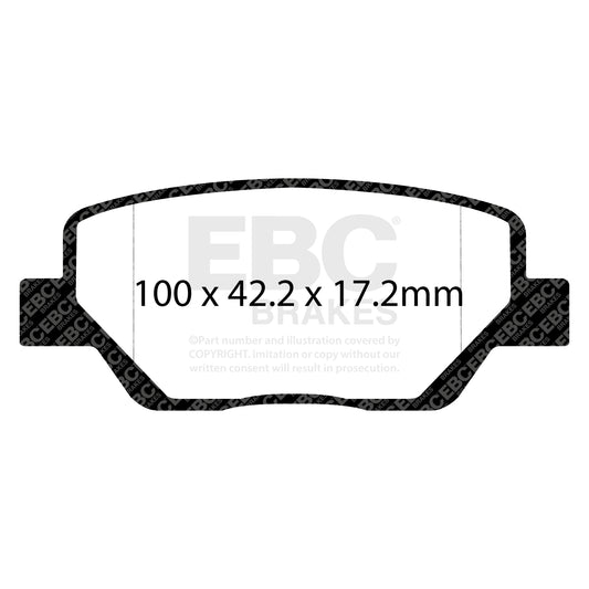 EBC ULTIMAX2 Rear Brake Pad Set Fiat