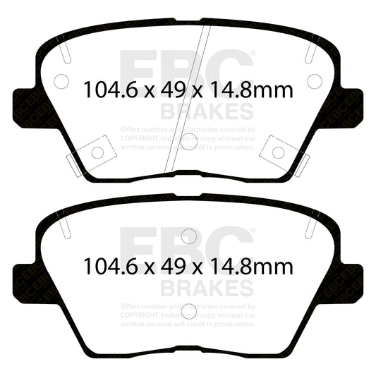 EBC ULTIMAX2 Rear Brake Pad Set Hyundai Kia